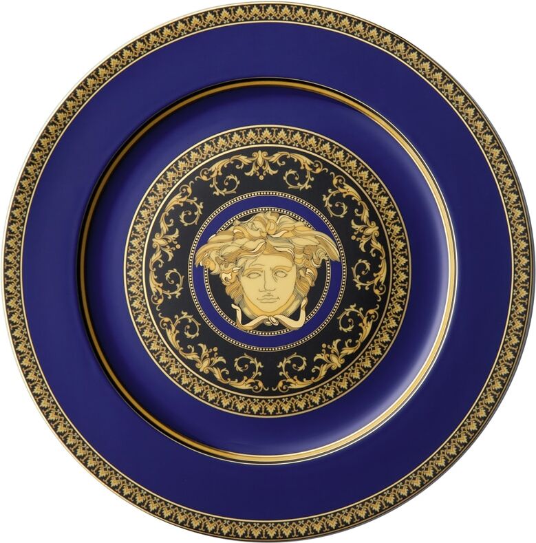 Versace Plato de presentación Ikarus Medusa . Azul