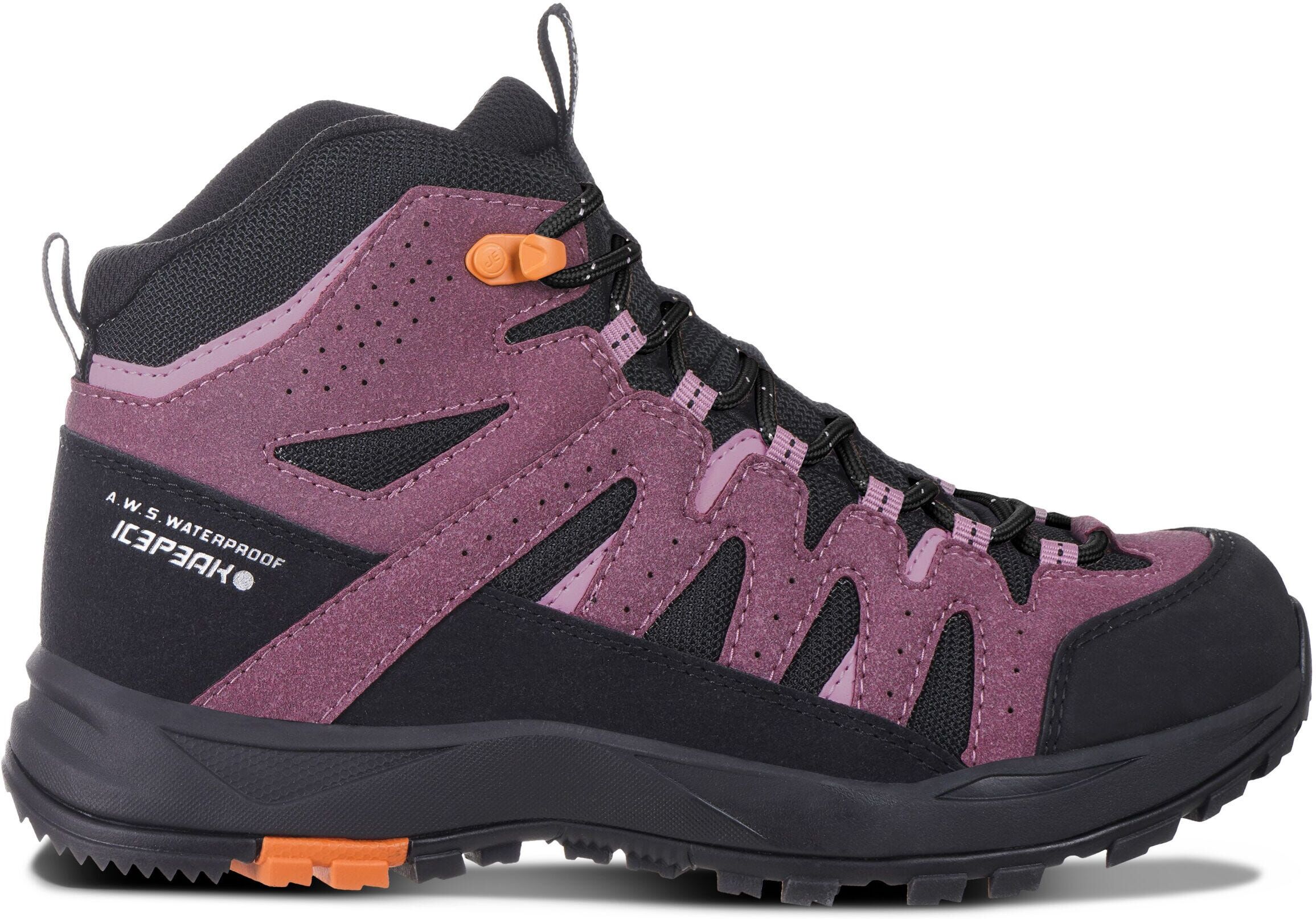 Wanderschuh ICEPEAK "AURA MC MS", Damen, Gr. 40, lila (amethyst), Synthetik, Schuhe Wanderschuh, wasserdicht amethyst 40