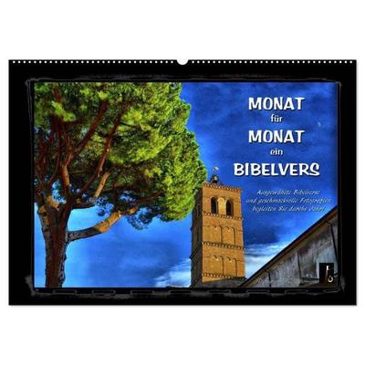 Monat für Monat ein Bibelvers (Wandkalender 2027 DIN A2 quer), CALVENDO Monatskalender