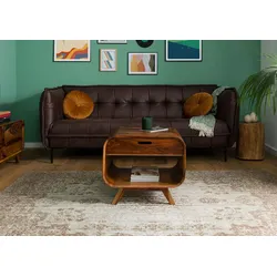 Couchtisch Sheesham 60x50x50 dunkelbraun lackiert MAILAND #230