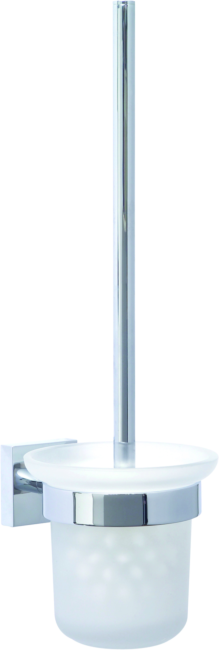 Nie wieder Bohren nwb WC-Bürstengarnitur Pro 030 P03221 chrom, mit Befestigungstechnik zum Kleben