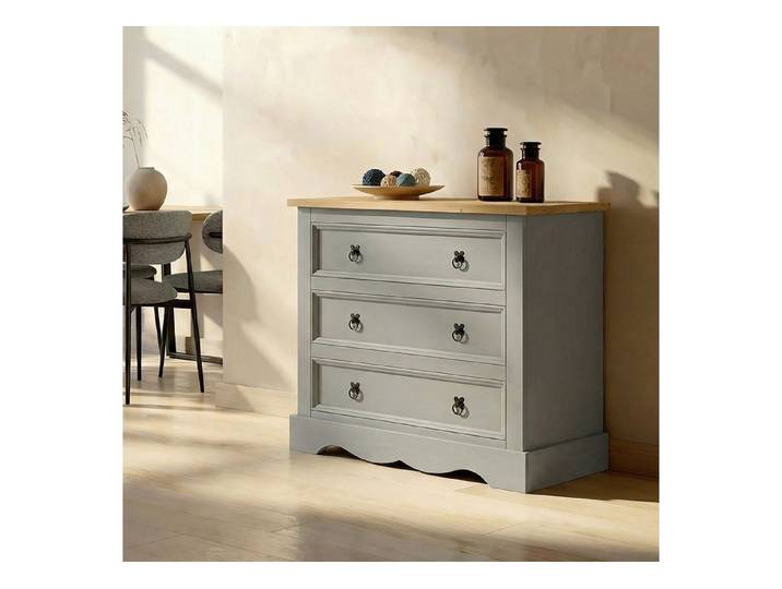 IDIMEX Kommode TEQUILA, Sideboard TEQUILA Schrank Kiefer massiv, 3 Schubladen, Buffetschrank G