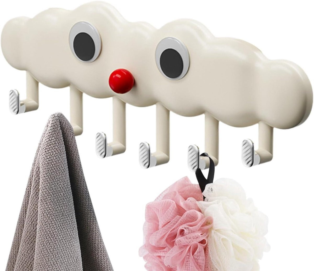 Handdoekhaakjes Wolk Wit - Creatieve Haken voor Ruimteorganisatie - 405 x 275 cm