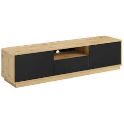 TV-MÖBEL Raven Mattschwarz und Holz