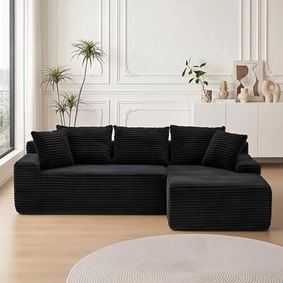 Dovelina 95 Sectional Couches for Living Room Cloud Couch Sofa with L-Shape Upholstered Boneless