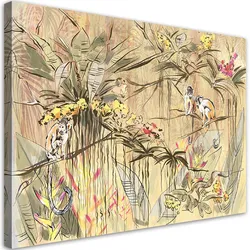 WANDBILD affen im dschungel