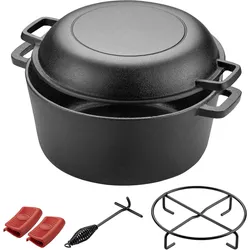 Wiltec, Grillgeschirr, 2in1 Dutch Oven