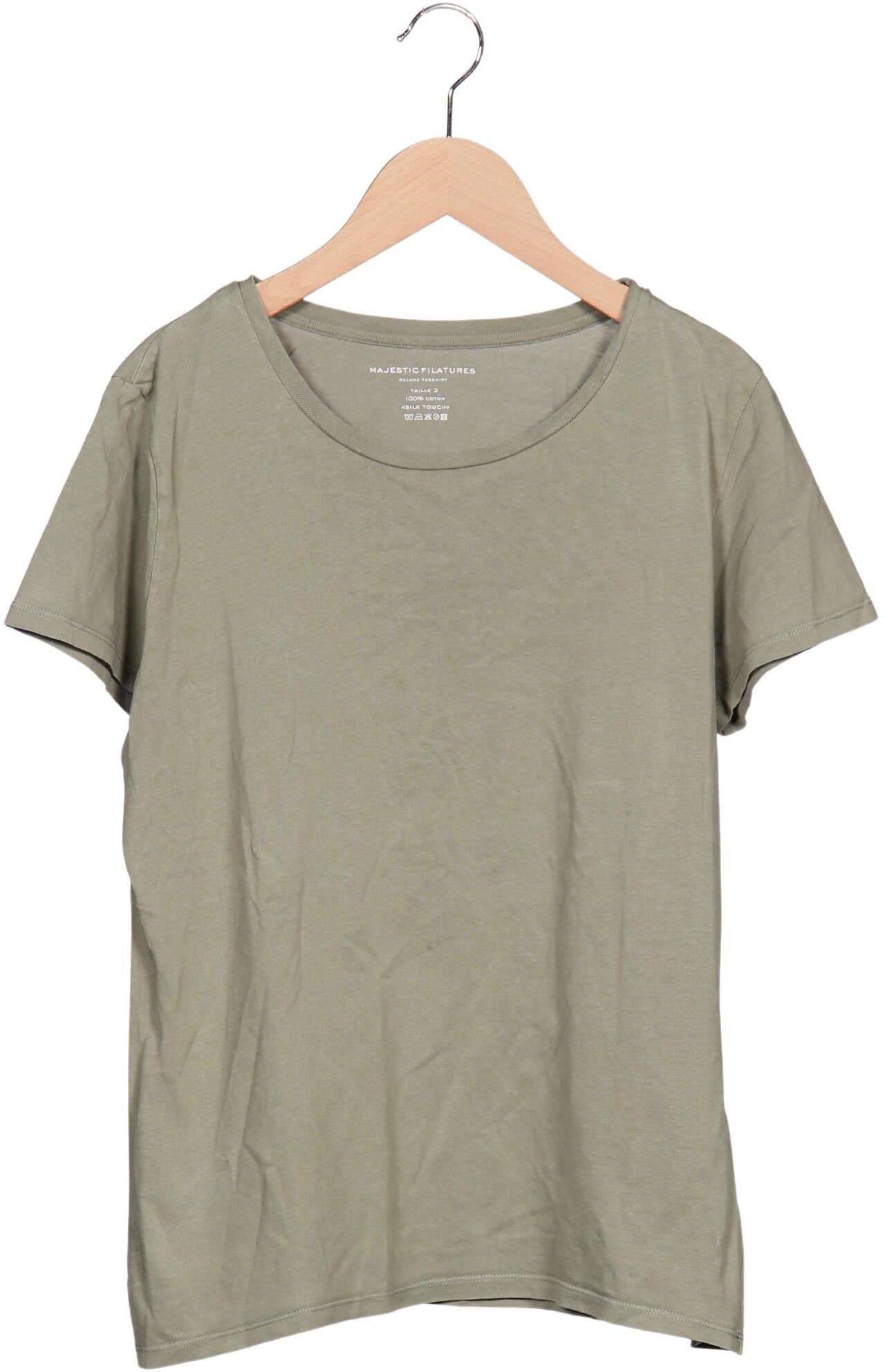 Majestic Filatures Damen T-Shirt, Grün, Gr. M, Baumwolle - Second Hand