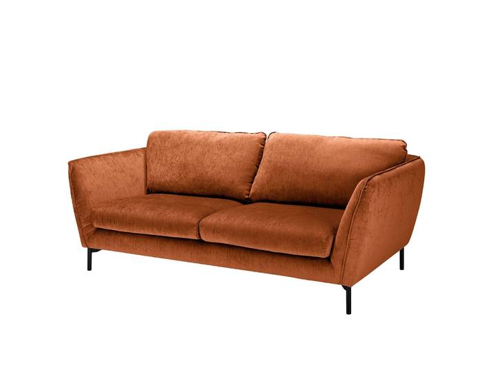 Sofa Portis 2-Sitzer Orange Chenille Elyon 187 x 85 x 102cm Modern