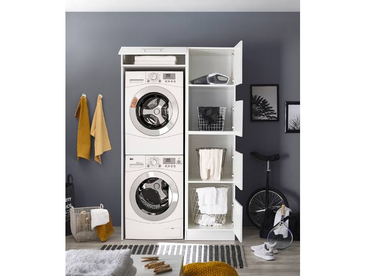 Washtower Clara 2 parties A 117 x 200 x 68cm Blanc