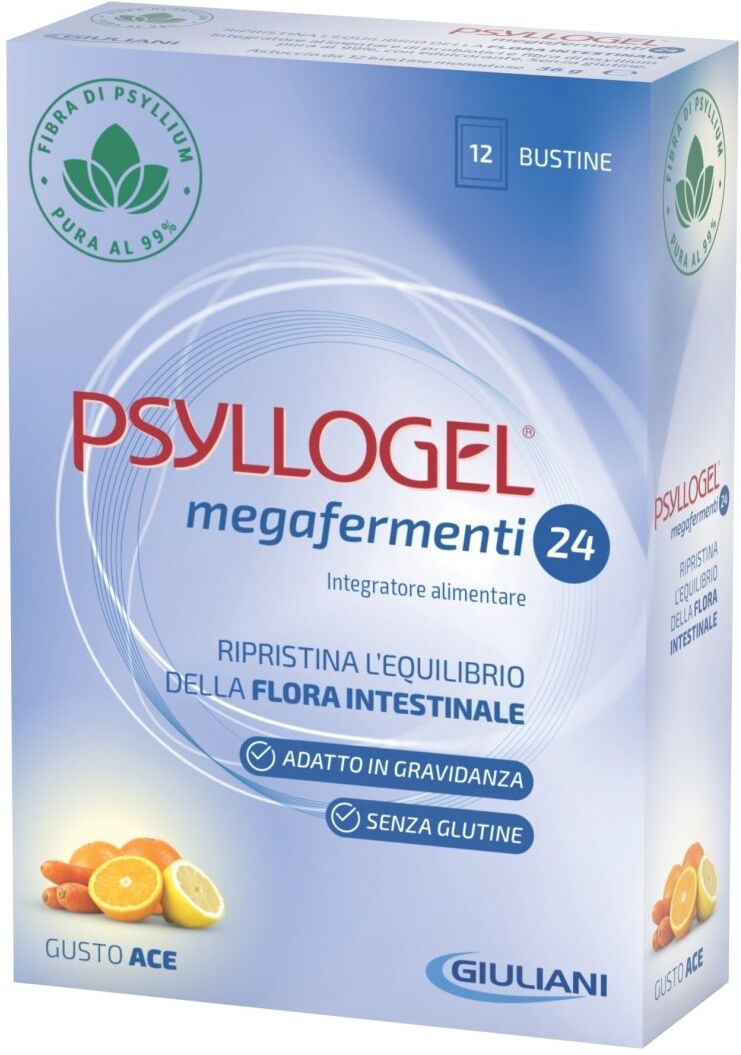 Giuliani Psyllogel Megafermenti ACE 24 bustine fibra + fermenti