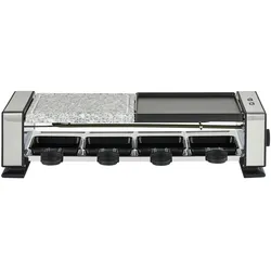 KHG Raclette-Grill  RG-1200G , silber , Metall,Kunststoff , Maße (cm): B: 47 H: 12 T: 20.0