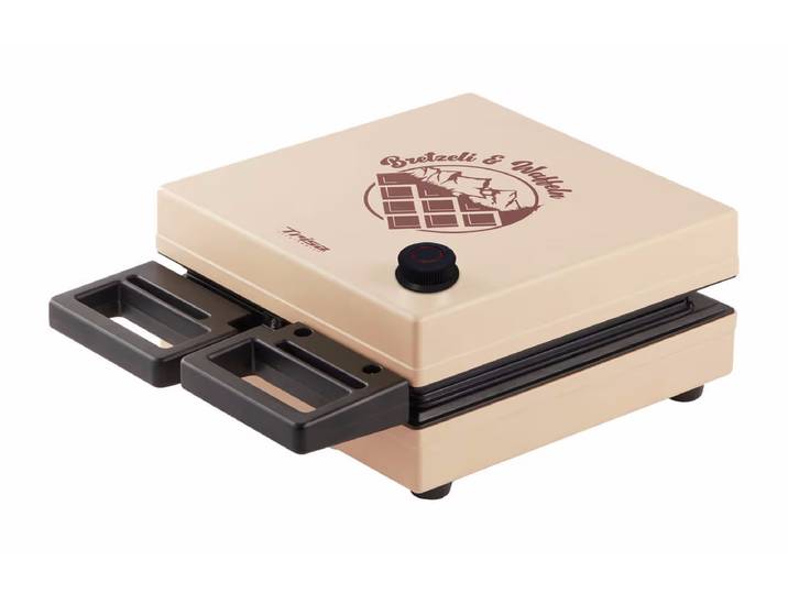 Trisa Bretzeli & Waffles Bretzel- und Waffeleisen – Waffeleisen/Brezeleisen – beige
