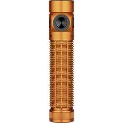 OLight Baton 4 Pro Baton 4 Pro (Orange) LED Taschenlampe IPX8 (wasserdicht), mit Magnethalterung akkubetrieben, Li-Ionen Akkus 1300 lm