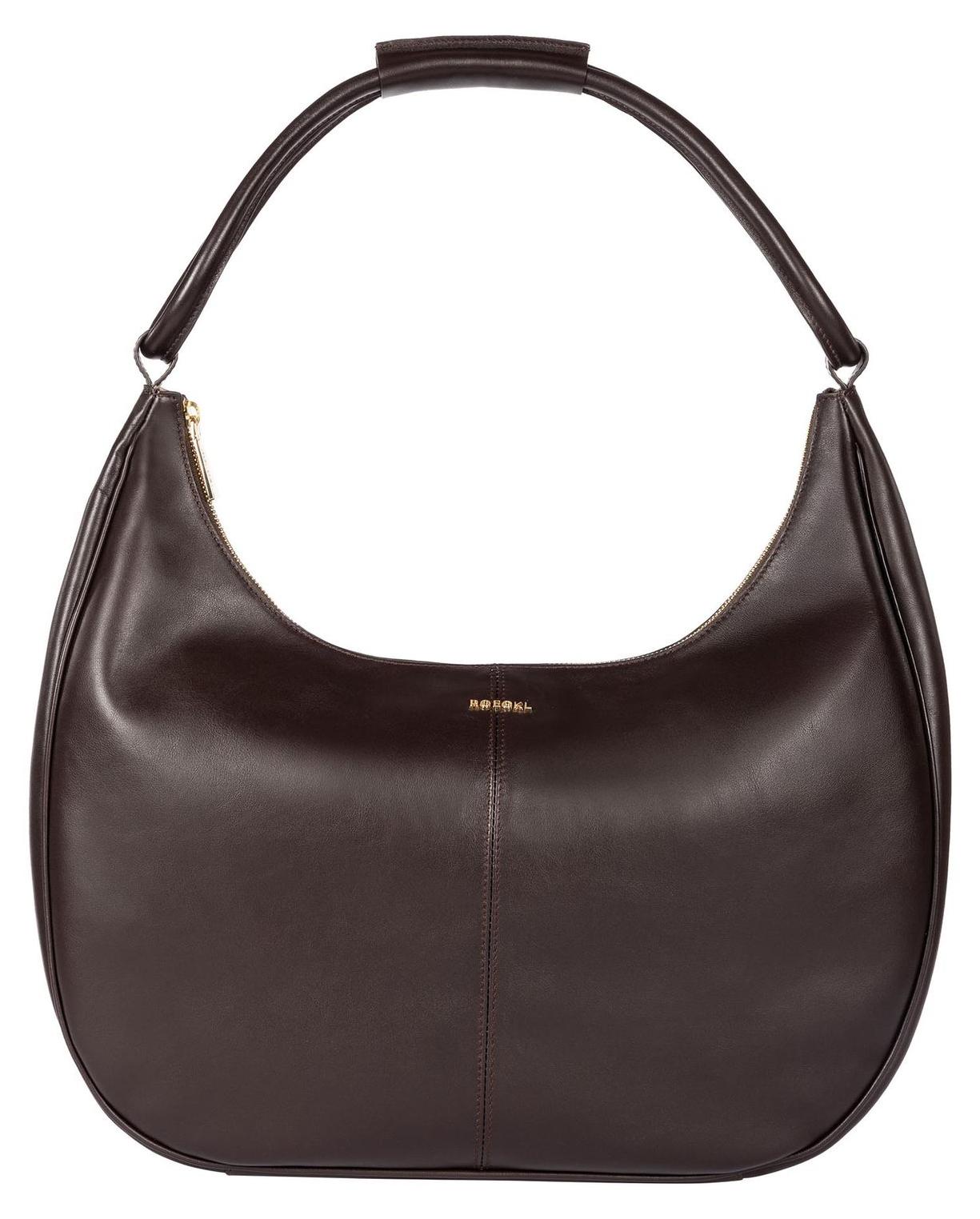 ROECKL Leder Schultertasche Solea Shoulderbag Coffee dunkelbraun