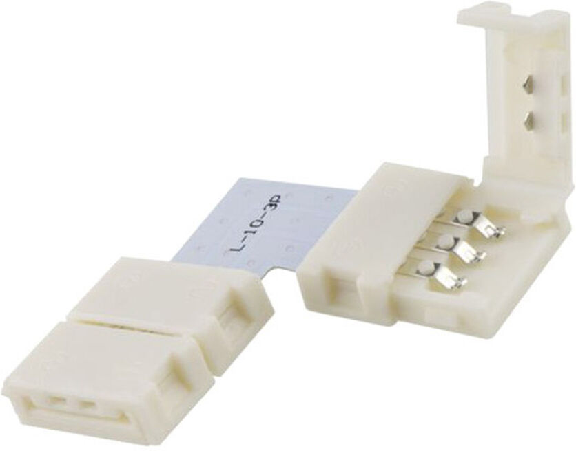 Isoled Clip-Eck-Verbinder (Max. 5a) Für 3-Pol. Ip20 Flexstripes Mit Breite 10mm, Pitch-Abstand