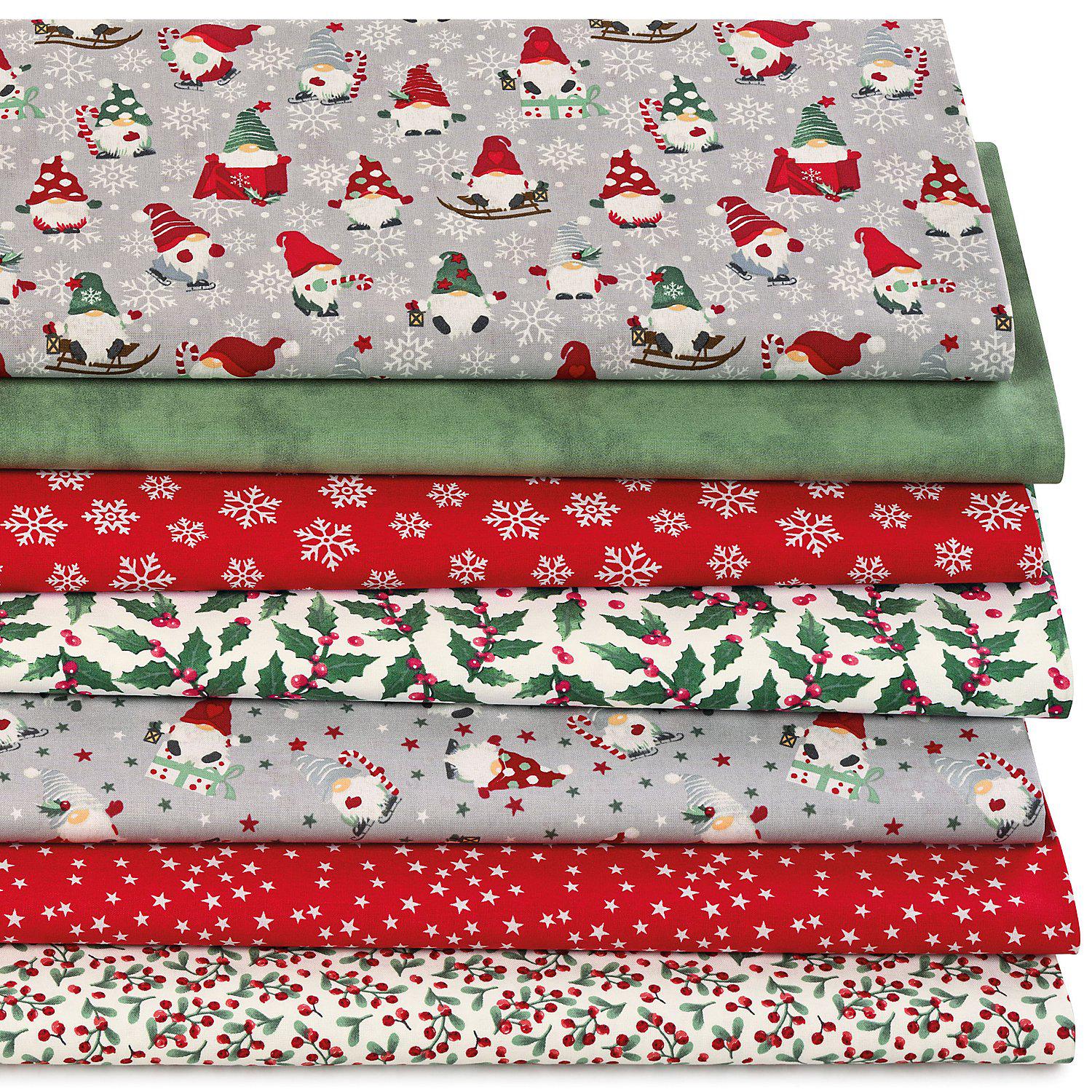 Patchwork- und Quiltpaket "Wichtel", grau-color