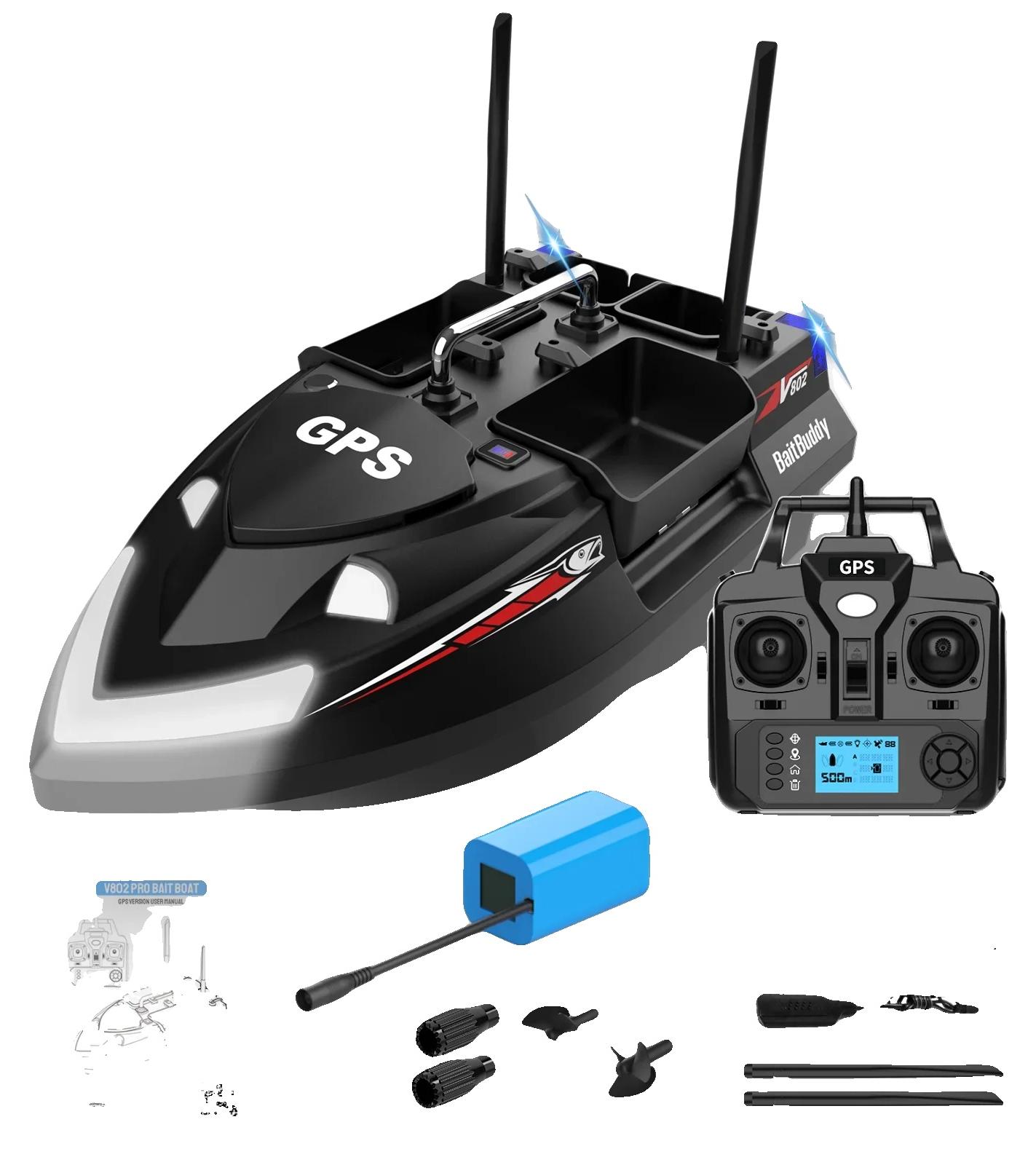 Futterboot, GPS-Navigation, Fernbedienung bis zu 500m, 12000 mAh