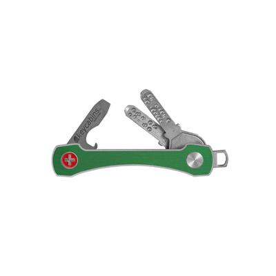 Schlüsselanhänger KEYCABINS "Aluminium frame S2", Damen, grün, Aluminium, Basic, Schlüsselanhänger Schlüsselanhänger, SWISS made