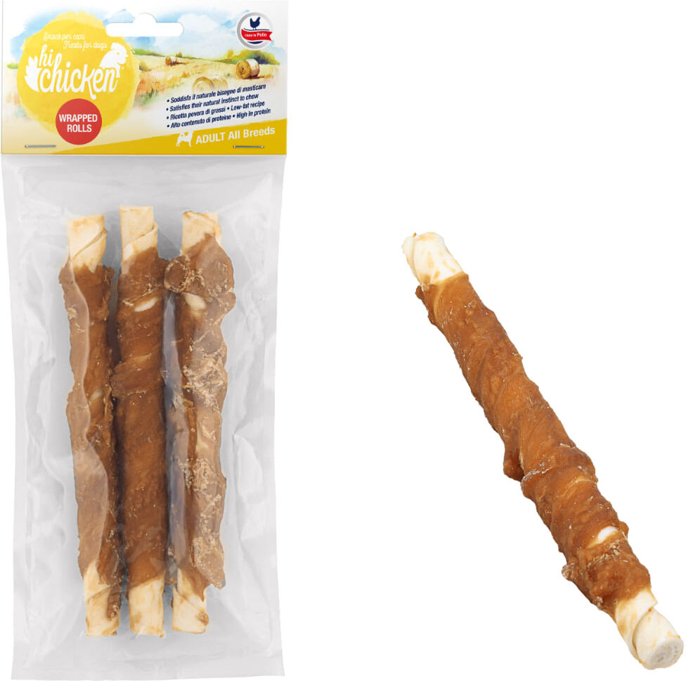 Hi Chicken Snack Dog Wrapped Rolls 250G