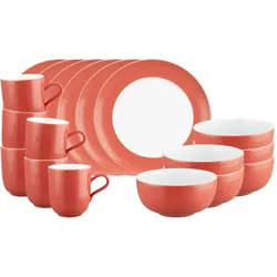 FRÜHSTÜCKS-SET Liberty Pure Colors Flamingo Red 18-tlg.