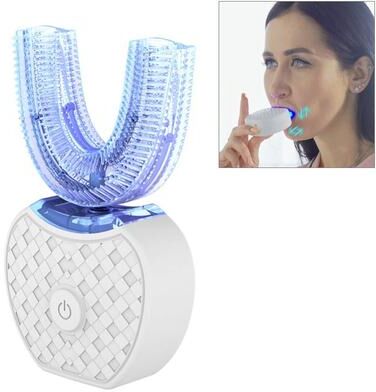 Inspired Deals 360 Automatic Silicone Electric Toothbrush With 3 Modes For Deep Clean & Gum Care white