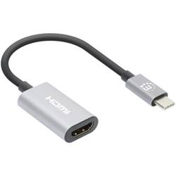Manhattan USB-Adapter HDMI 2.0 HDMI-A Buchse, USB-C® Stecker 0.11 m Spacegrau 153973