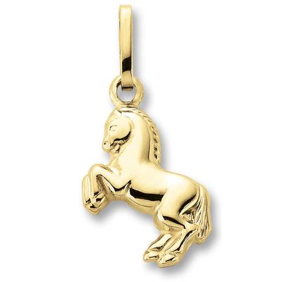 Kettenanhänger ONE ELEMENT "Pferd Anhänger aus 333 Gelbgold", gold, Schmuckanhänger, Mädchen, Pferd, Gelbgold 333 Gold, Gelbgold 333, Gold, Kettenanhänger, Kleines Statement – persönlich, stilvoll, alltagstauglich