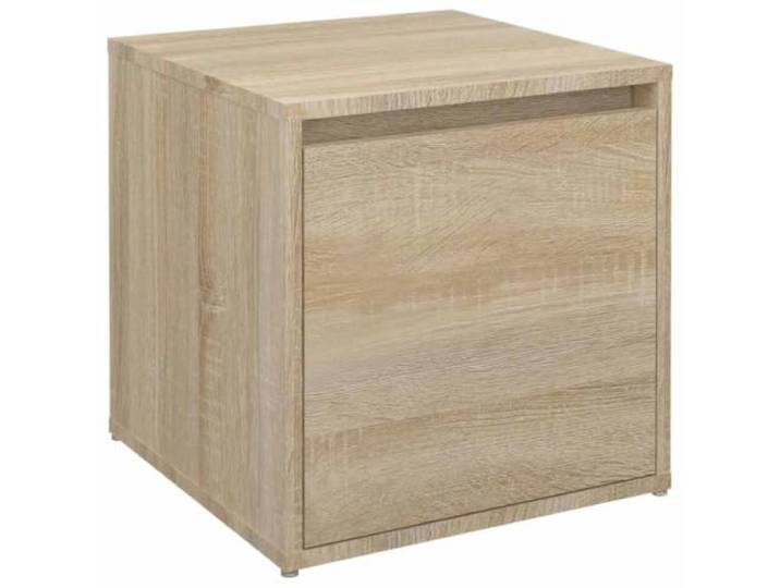 Pouf mit Schublade Sonoma Eiche 40,5x40x40 cm Sitzplatz mit Box Holzwerkstoff, feuchtigkeitsbeständige Tischplatte, geräumige Schublade, minimalistisches Design, Flur