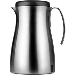 Helios Thermoskanne Carat, 2424, Edelstahl, mit Drehverschluss, silber, 1 Liter