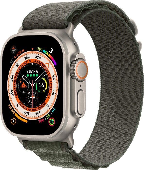 Apple Watch Ultra 2 (2023)   GPS + Cellular   srebrny   Alpine Loop zielony Średni - Refurbished