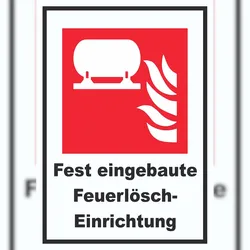 HB-Druck Fest eingebaute Feuerlösch-Einrichtung Schild A6 (105x148mm)
