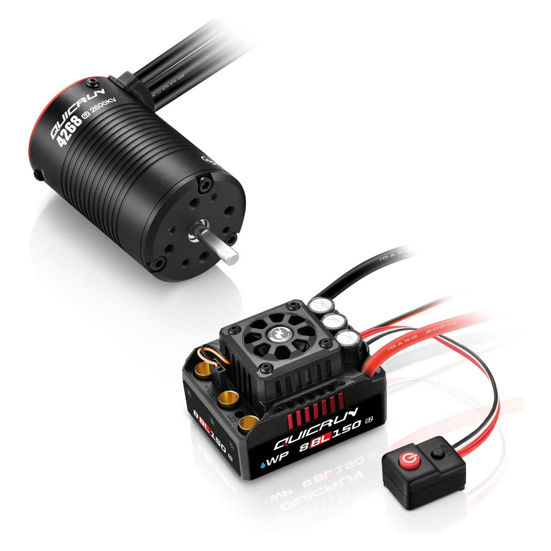 Hobbywing QuicRun Combo WP8BL150 G2 4268SL 2600kV G2 Sensorless (HW38030400)