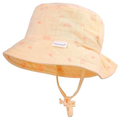 maximo - Baby's Hütchen Bindeband Musselinstoff Futter - Hut Gr 43 cm beige