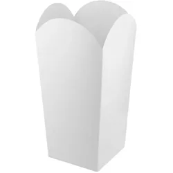 MONOUSO - Kleine Popcorn Box weiß 45gr 6,5x8,5x15cm (25 Stück)