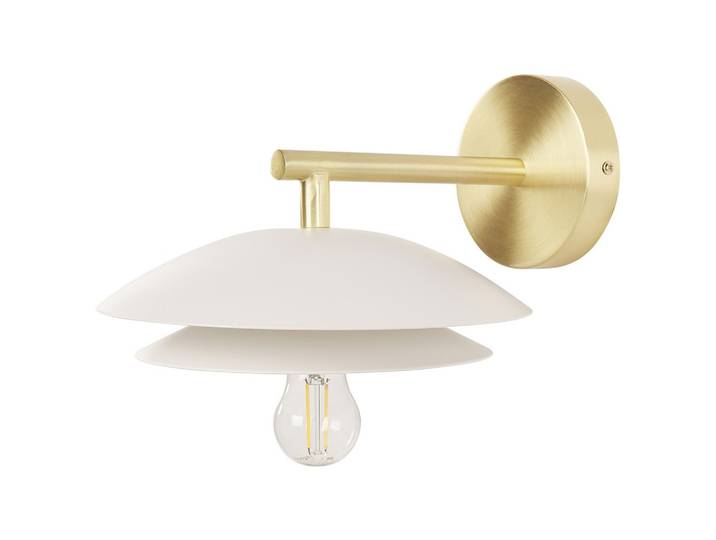 WANDLAMPE Weiß/Gold Lasolo