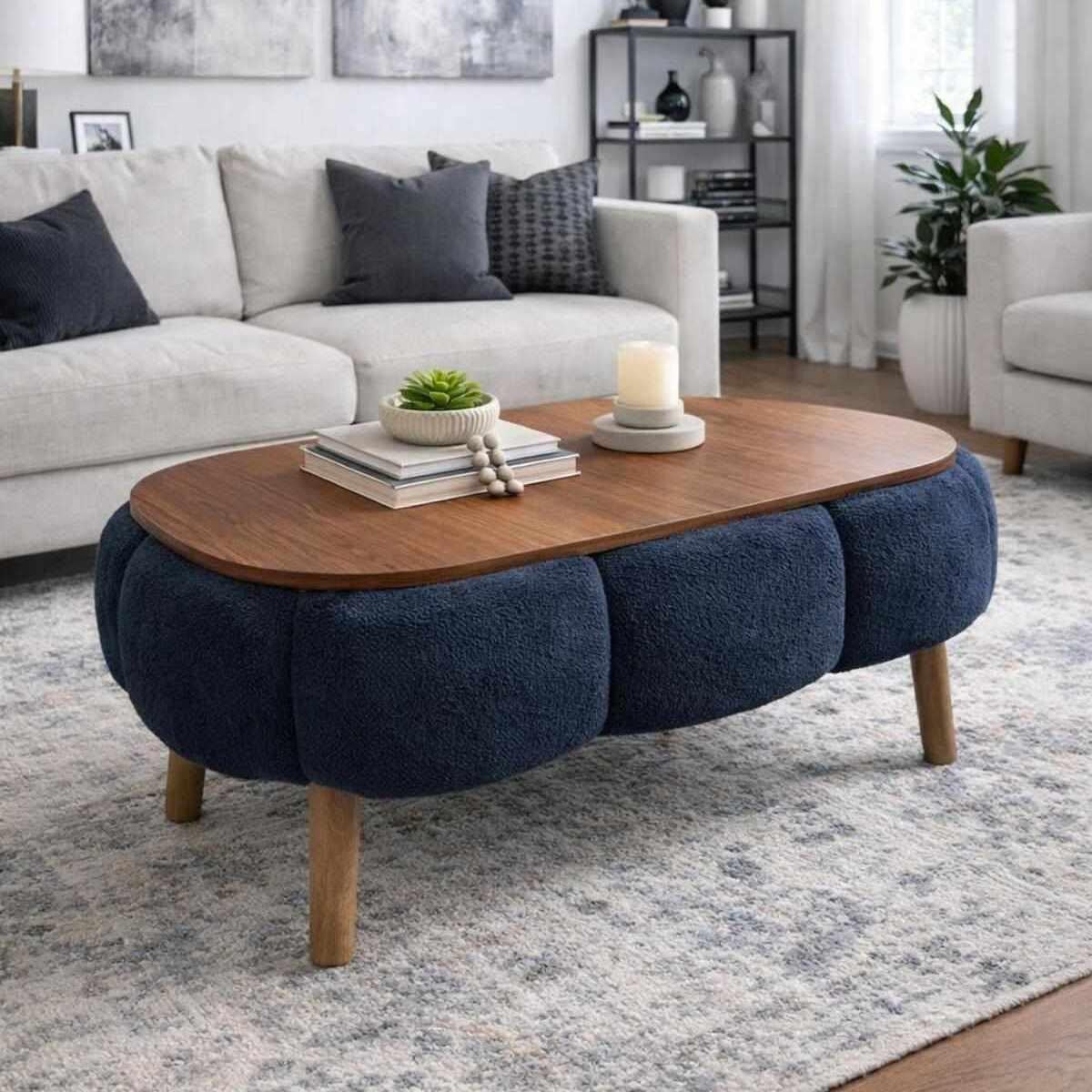 Hanah Home Salontafel 3-delig, Antraciet, Melamine