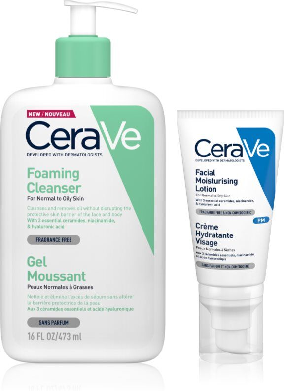 CeraVe Cleansers Foaming Cleanser ensemble pour peaux normales à grasses