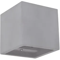 Wandlampe Innen Modern Flur Up and Down Lampe Beton Wandleuchte Treppenhaus Innen, Würfel Form mit Lichteffekt, 1x G9, LxBxH 11,5 x 11,5 x 11,5 cm