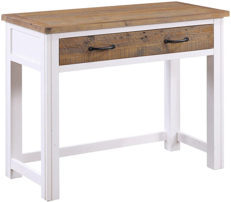 Union Rustic Kamakou Solid Wood Solid Wood Writing Desk White/Brown