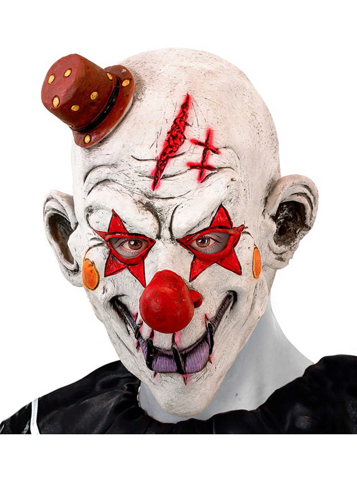 Widmann Maske "KILLER CLOWN" in Weiß/ Rot - onesize