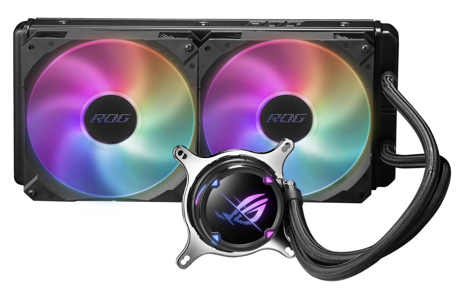 ASUS ROG STRIX LC II 280 ARGB All-in-One CPU-Wasserkühlung (Aura Sync, zwei adressierbare ROG-140mm-Radiatorlüfter) 90RC00C1-M0UAY1