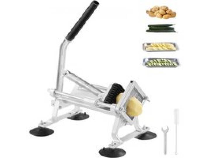 VEVOR Trancheuse à Légumes et Fruits Commerciale 6,35 mm, Coupe-Légumes Manuelle en Acier Inoxydable et Alliage d'Aluminium, avec Pieds Antidérapants, pour Radis, Oignons, Pommes de Terre, Cuisine