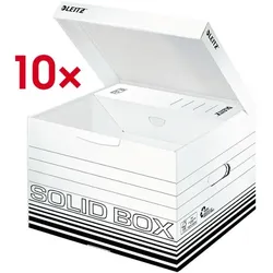 Leitz Aufbewahrungsschachtel mit Klappdeckel »Solid Box M 6118« weiß, 32.5x27x36 cm