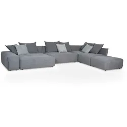 designwerk Wohnlandschaft Palace Stoff Dark Grey