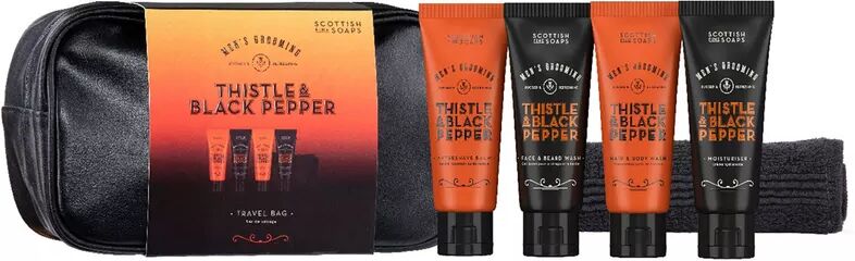 SCOTTISH FINE SOAPS - Necessaire mit Reise-Tuben Thistle & Black Pepper, Set
