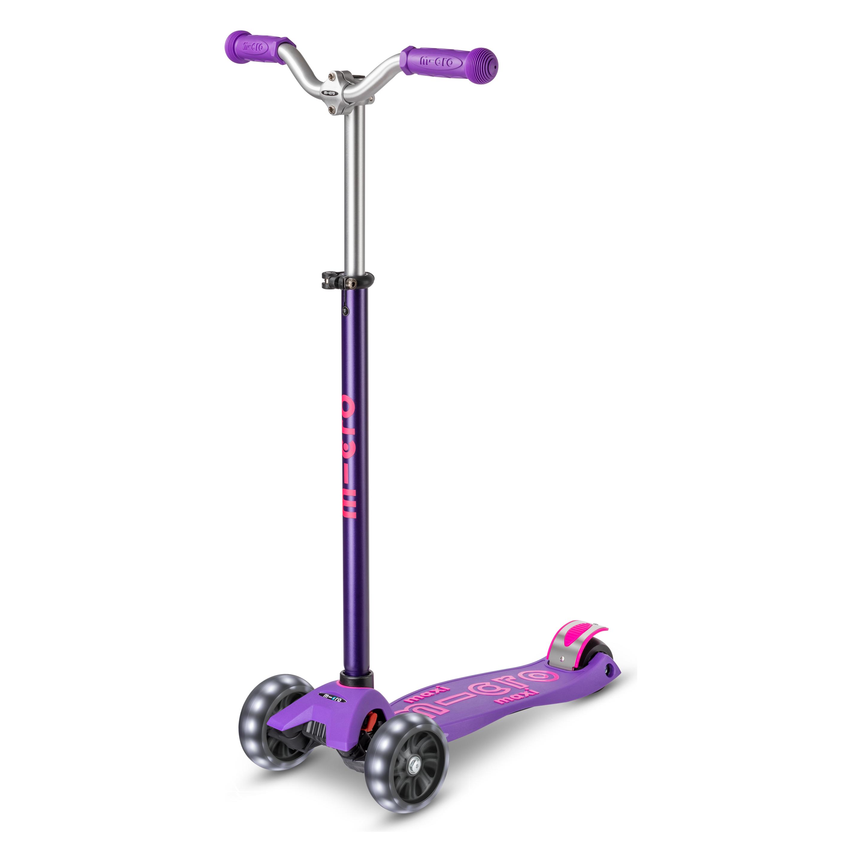 Micro Kinderkickboard Maxi Deluxe Pro LED (purple) (40297120)