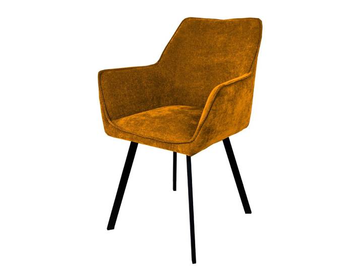 Chaise à accoudoirs Togay 60 x 86 x 63cm Marron/Cognac