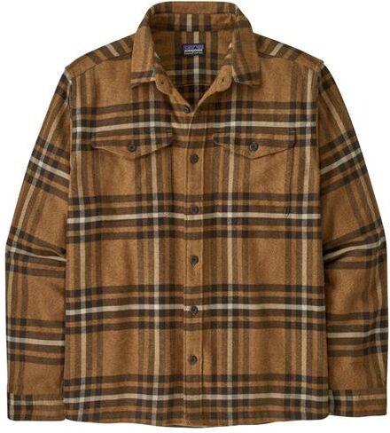 Patagonia Mens Fjord Flannel Shirt, Catch / Deer Brown XXL