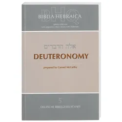 Biblia Hebraica Quinta (BHQ). Gesamtwerk zur Fortsetzung / Deuteronomy, Fachbücher von Carmel McCarthy